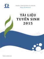 Cẩm nang tuyển sinh 2015
