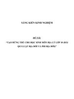 SKKN Tạo hứng thú cho học sinh môn Địa lý lớp 10 (Bài qui luật địa đới và phi địa đới)