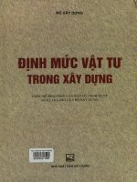 Định mức vật tư trong xây dựng