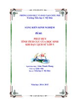 SKKN Phát huy tính tích cực của học sinh khi dạy Lịch sử lớp 5