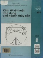 Kinh tế kỹ thuật ứng dụng cho ngành thủy sản