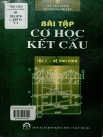 Bài tập Cơ học kết cấu. Tập 1- Hệ tĩnh định
