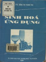 Sinh hóa ứng dụng (Trong công nghiệp thực phẩm và một số ứng dụng khác)