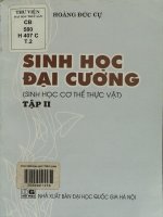Sinh học đại cương - Tập 2.Sinh học cơ thể thực vật