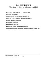 Bài thu hoạch_Tìm hiểu về thực tế giáo dục _xã hội.