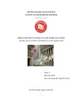 Tiểu luận xu hướng vận động của nền kinh tế Mỹ