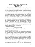 Một số kinh nghiệm trong ôn tập môn tiếng anh