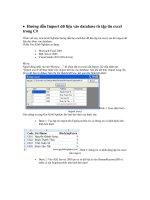 Hướng dẫn import dữ liệu vào database từ tập tin excel trong c   tài liệu, ebook, giáo trình, hướng dẫn