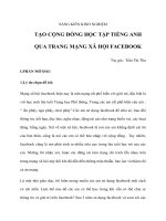 SÁNG KIẾN KINH NGHIỆM TẠO CỘNG ĐỒNG HỌC TẬP TIẾNG ANHQUA TRANG MẠNG XÃ HỘI FACEBOOK