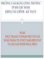 THỰC TRẠNG VI PHẠM VIỆC YẾT GIÁ BẰNG NGOẠI TỆ Ở VIỆT NAM HIỆN NAY VÀ CÁC GIẢI PHÁP KHẮC PHỤC