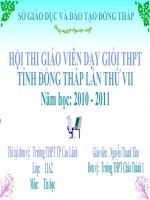 hội thi giáo viên dạy giỏi thpt tỉnh đồng tháp
