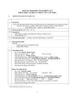 “CHUYỂN ĐỔI MÔ HÌNH TĂNG TRƯỞNG KINH TẾ TỈNH ĐỒNG NAI THEO HƯỚNG NÂNG CAO CHẤT LƯỢNG, HIỆU QUẢ VÀ KHẢ NĂNG CẠNH TRANH GIAI ĐOẠN 2011 – 2020 VÀ TẦM NHÌN 2025
