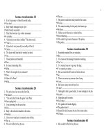 Ôn thi tiếng anh biến đổi câu có đáp án