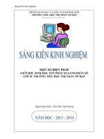 SKKN Một số biện pháp giúp học sinh học tốt phần so sánh phân số lớp 4C trường Tiểu học Thị Trấn Tô Hạp