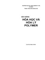 BÀI GIẢNG HÓA HỌC VÀ HÓA LÝ POLYMER