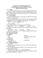 BÀI BÁO CÁO THÍ NGHIỆM SỐ 1 XÁC ĐỊNH ĐỘ CHUA THỦY PHÂN CỦA ĐẤT (PHƯƠNG PHÁP KAPEN)