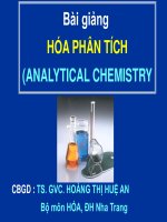 Bài giảng HÓA PHÂN TÍCH (ANALYTICAL CHEMISTRY