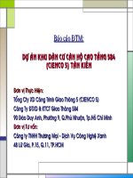 Báo cáo đánh giá tác động môi trường dự án khu dân cư căn hộ cao tầng 584 (cienco 5) Tân Kiên