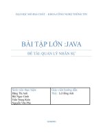 đề tài quản lý nhân sự