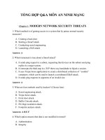 tổng hợp câu hỏi môn an ninh mạng