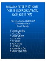 báo cáo chi tiết đề tài tốt nghiệp thiết kế mạch kích xung điều khiển scr và triac