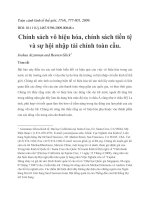 Chính sách vô hiệu hóa, chính sách tiền tệ và sự hội nhập tài chính toàn cầu