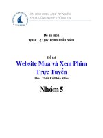 Đề tài Website Mua và Xem Phim Trực Tuyến