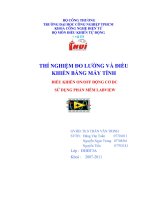 THÍ NGHIỆM ĐO LƯỜNG VÀ ĐIỀU KHIỂN BẰNG MÁY TÍNH ĐIỀU KHIỂN ON-OFF ĐỘNG CƠ DC SỬ DỤNG PHẦN MỀM LABVIEW