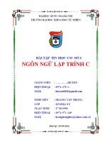 bài tập tin học cơ sở 3 ngôn ngữ lập trình c