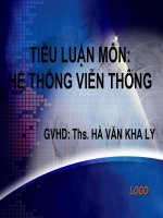 TIỂU LUẬN MÔN HỆ THỐNG VIỄN THÔNG