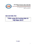 BÁO CÁO PHÂN TÍCH Triển vọng thị trường bán lẻ Việt Nam 2013