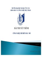 bài thuyết trình công nghệ chế biến dầu mỏ