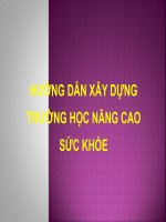 HƯỚNG DẪN XÂY DỰNG TRƯỜNG HỌC NÂNG CAO SỨC KHỎE