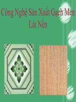 công nghệ sản xuất gạch men lát nền