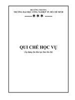 QUI CHẾ HỌC VỤ (Áp dụng cho đào tạo theo tín chỉ)