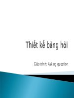 giáo trình asking question thiết kế bảng hỏi