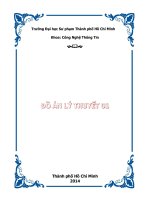 Đồ án lý thuyết 01, lý luận dạy học tin học 2