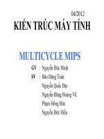 báo cáo nhóm KIẾN TRÚC MÁY TÍNH MULTICYCLE MIPS