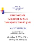TÌM HIỂU VÀ SO SÁNH CÁC BỘ KHUẾCH ĐẠI QUANG TRONG HỆ THỐNG THÔNG TIN QUANG
