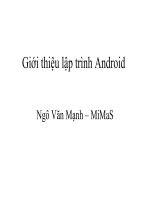 Giới thiệu lập trình android