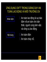 ứng dụng công nghệ thông tin trong giảng dạy an toàn lao động và môi trường công nghệ