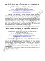 một số vấn đề khi phát triển ứng dụng gis trên pocket pc