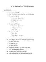 ĐỀ TÀI TÍN DỤNG NHÀ NƯỚC Ở VIỆT NAM