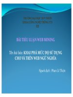 báo cáo khai phá mức độ sử dụng cho và trên web ngữ nghĩa