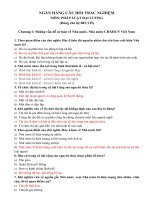 NGÂN HÀNG CÂU HỎI TRẮC NGHIỆM MÔN PHÁP LUẬT ĐẠI CƢƠNG