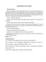 bài giảng HỆ HỖTRỢ RA QUYẾT ĐỊNH