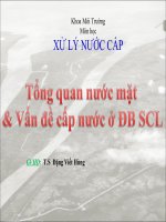 báo cáo tổng quan nước mặt và vấn đề cấp nước ở đồng bằng sông cửu long