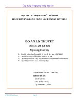 Đồ án tốt nghiệp ứng dụng công nghệ thông tin trong dạy học