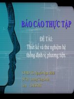 Thiết kế và thử nghiệm hệ thống định vị phương tiện