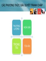 tiểu luận CÁC PHưƠNG THỨC GIẢI QUYẾT TRANH CHẤP